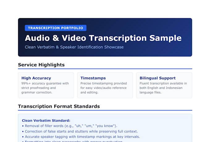 do accurate audio and video transcription